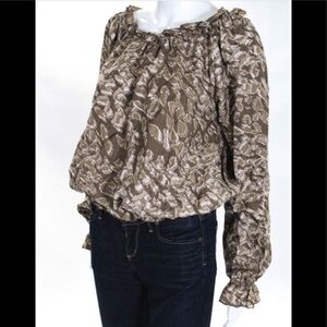 NWOT Rachel Zoe silk print top